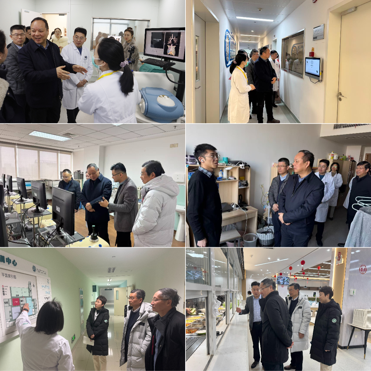 姚校长和医学院领导走访临床技能中心、学生宿舍及食堂